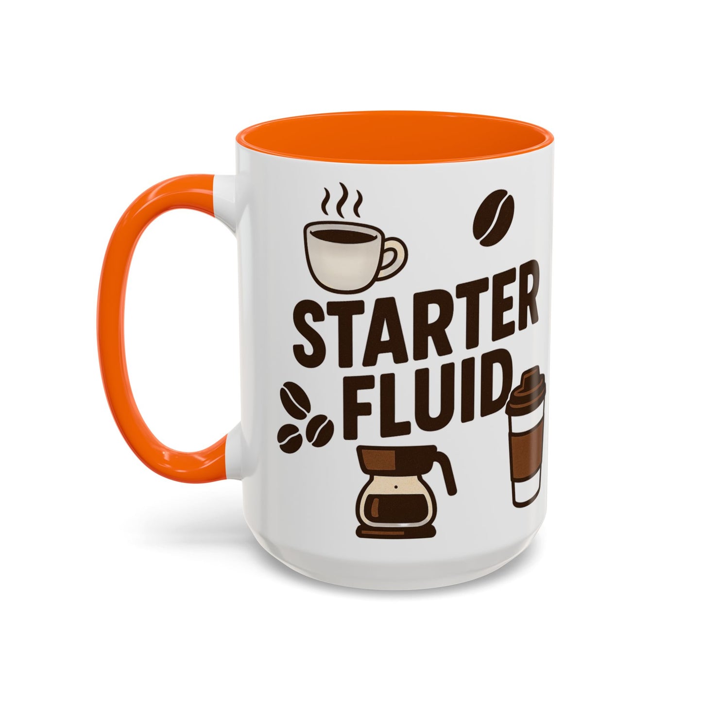 Starter Fluid Coffee Lover's Accent Mug – Perfect Gift for Birthdays, Holidays, or Office Use, Great for Your Morning Brew