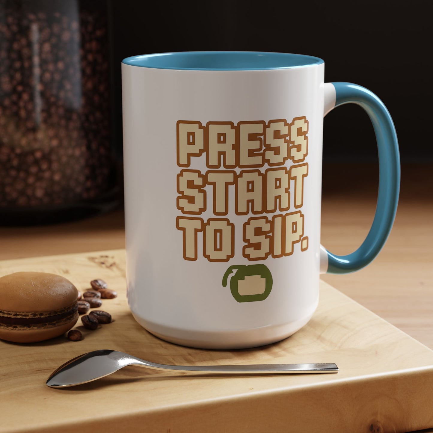 Press Start to Sip, Unique Gift for Gamers, Fun Birthday Present, Video Game Decor, Geeky Kitchenware