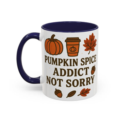 Pumpkin Spice Addict Coffee Mug, Cozy Fall Gift for Coffee Lovers, Autumn Decor, Cute Mug for Thanksgiving