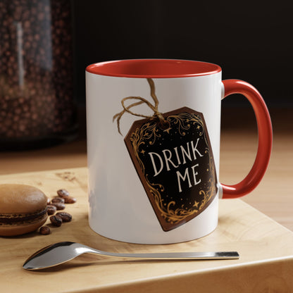 Whimsical Drink Me Coffee Mug - Enchanting Accent Cup for Tea Lovers