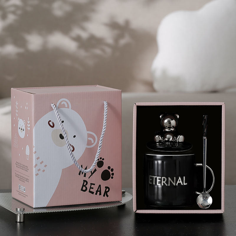 Eternal Bear Mug With Lid Spoon Gift Box