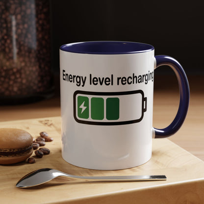 Recharge Your Energy Level, Gift for Tech Lovers, Office Desk Essential, Fun Quote Mug, Unique [...]
