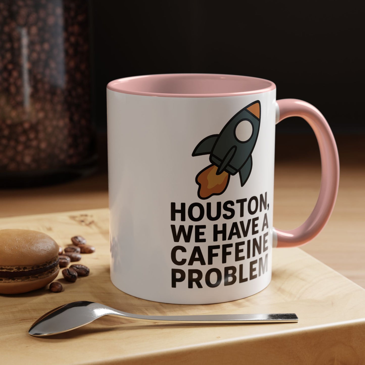 Houston We Have a Caffeine Problem Mug - Funny Coffee Cup for Space Lovers, Gift for Astronauts, Unique Kitchen Decor, Humor Mug