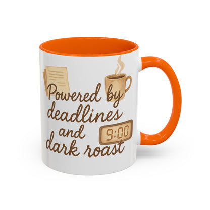 Powered by Deadlines and Dark Roast - Gift for Coffee Lover, Journalist