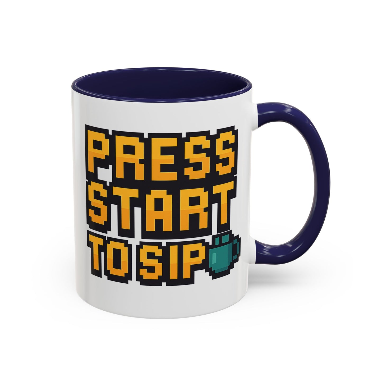 Gamer Coffee Mug, Press Start To Sip, Video Game Gift, Fun Kitchenware, Gaming Decor, Retro Style Mug