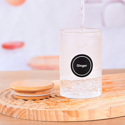 12 Pcs Round Spice Jars With Bamboo Lids And Stickers, Glass Storage Jars, Candy Jars, Coffee Jars, Salt Jars, Pepper Jars, Tea Jars